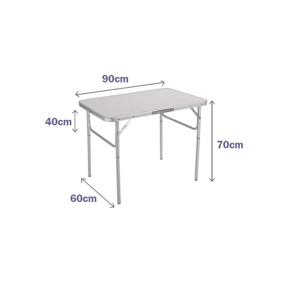 Vouwtafel Marbueno Wit 90 x 70 x 60 cm