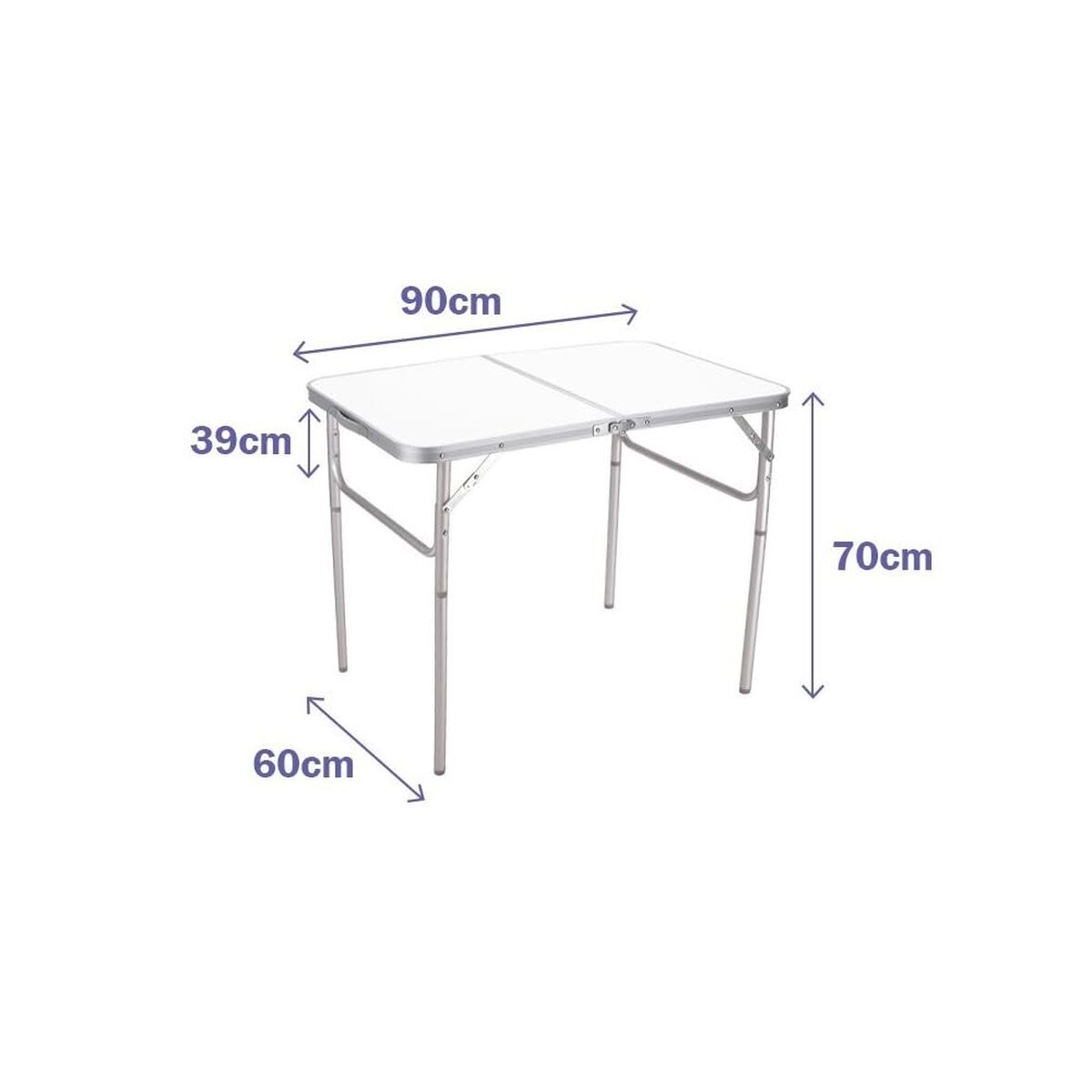 Vouwtafel Marbueno Wit 90 x 70 x 60 cm