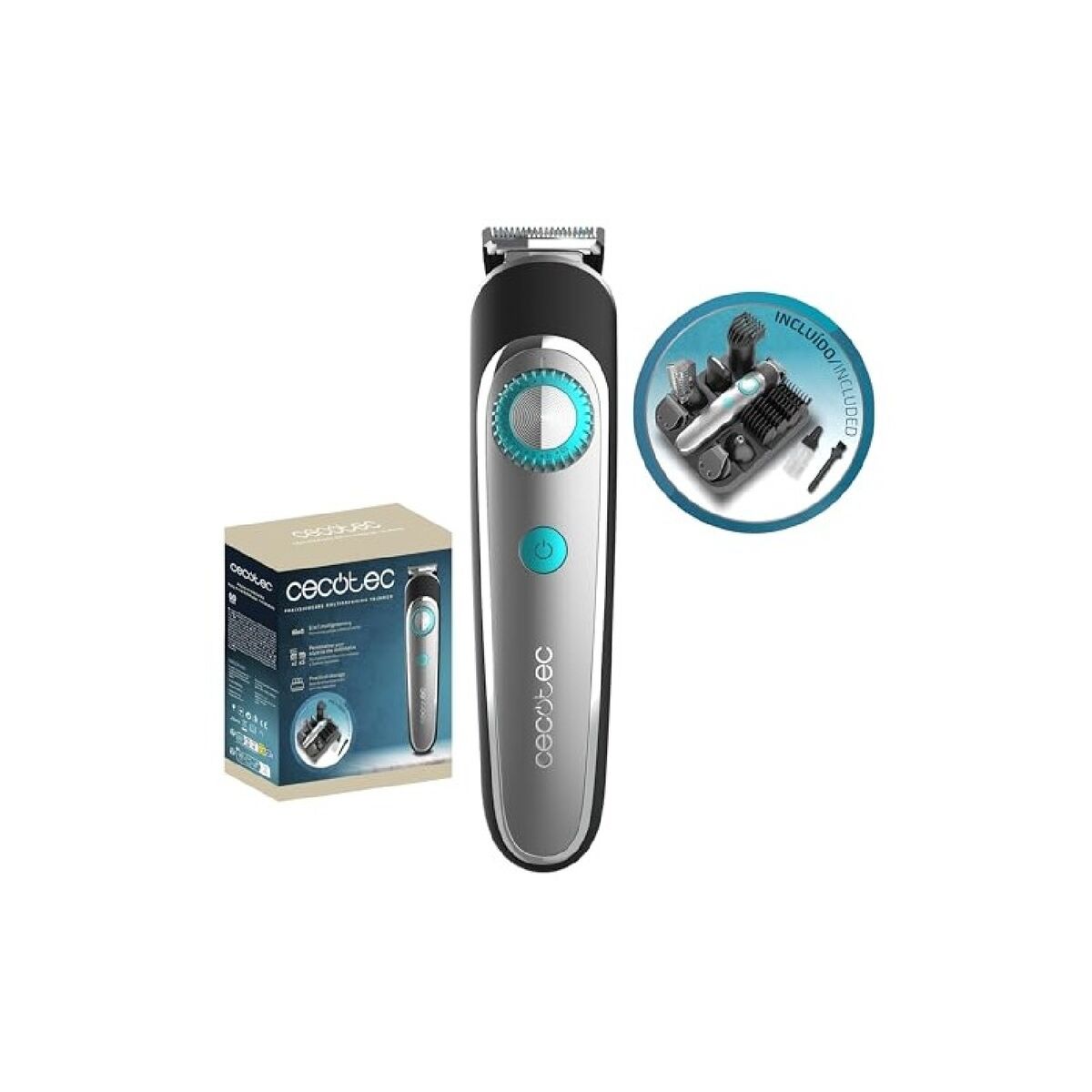 Cecotec Cortapelos Multigrooming PrecisionCare 6 en 1 IPX7 con 5 peines ajustables