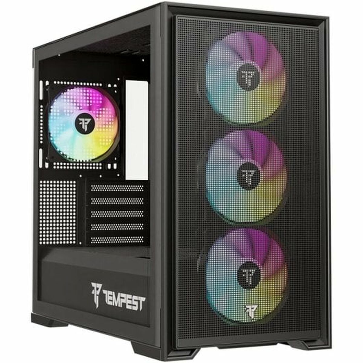 Case computer desktop ATX Tempest Stronghold Nero
