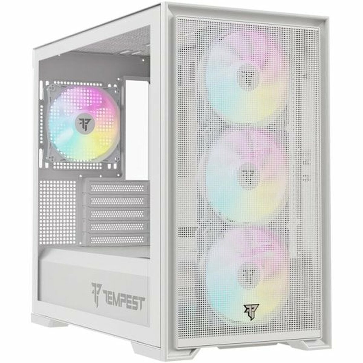 Case computer desktop ATX Tempest Stronghold Bianco