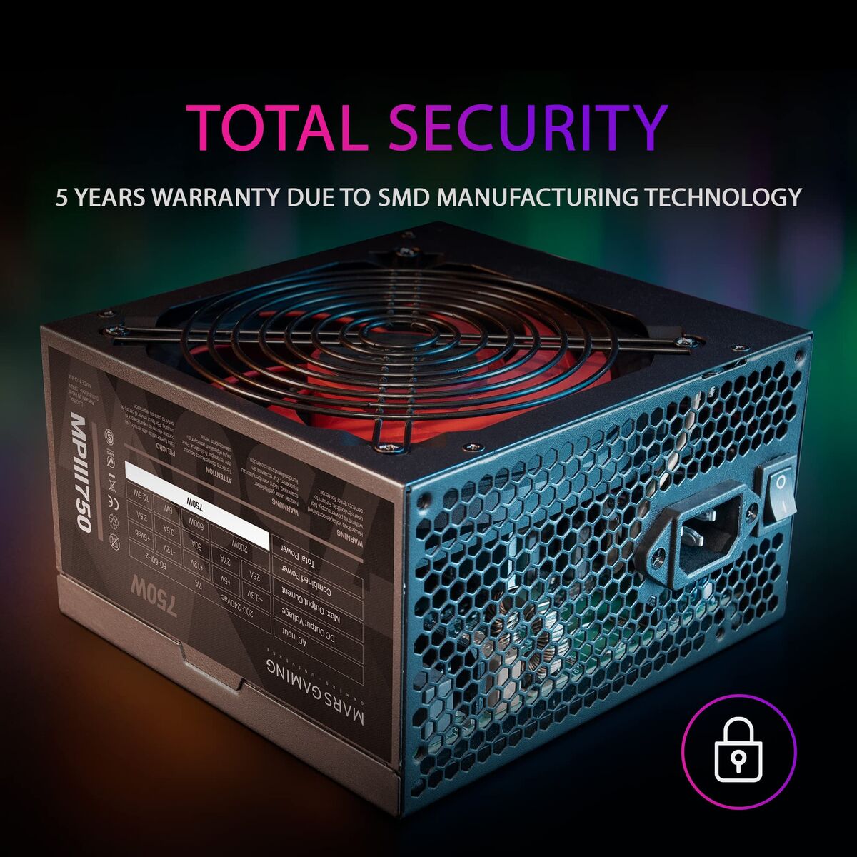 Bild von Power supply Mars Gaming MPIII750 ATX 750 W