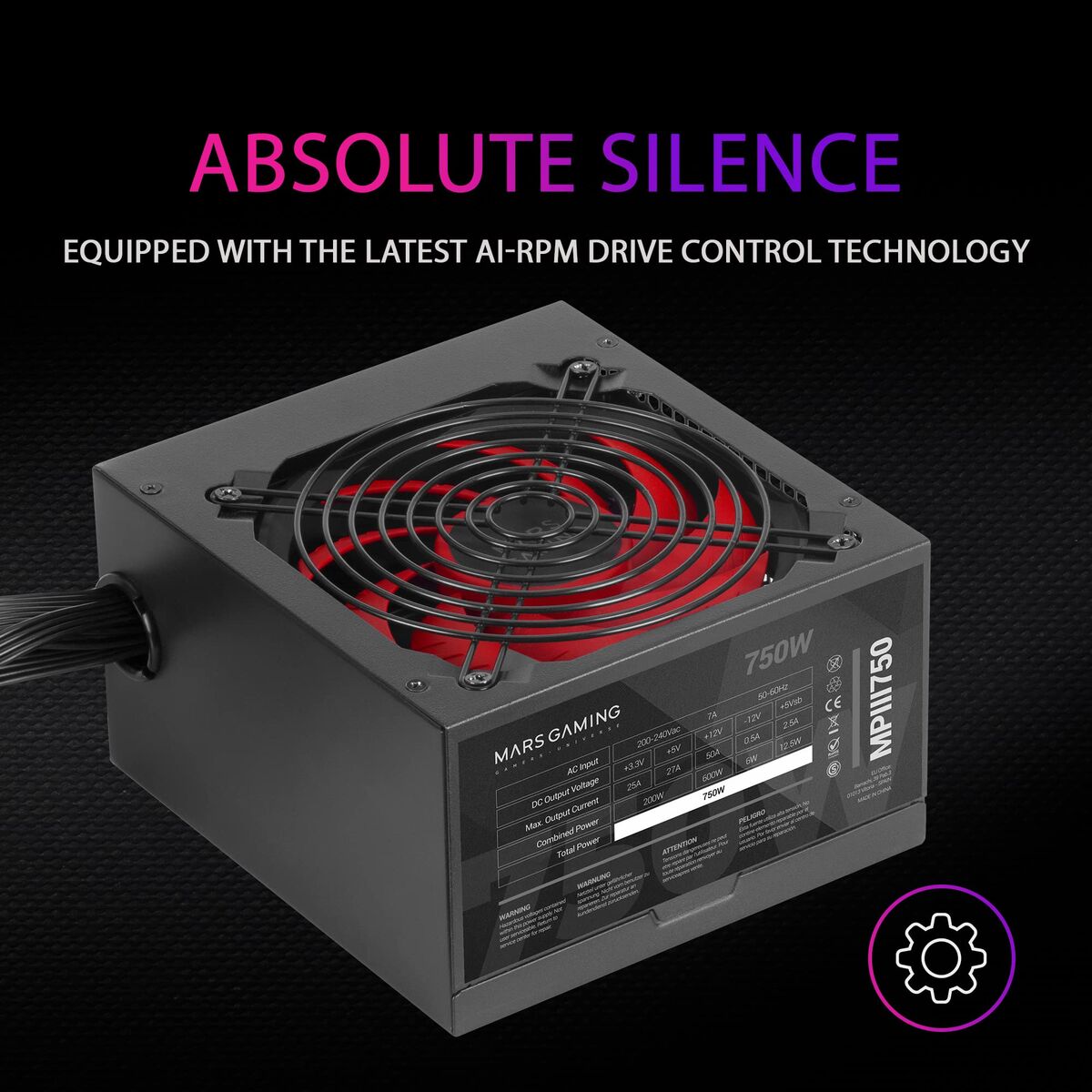 Bild von Power supply Mars Gaming MPIII750 ATX 750 W