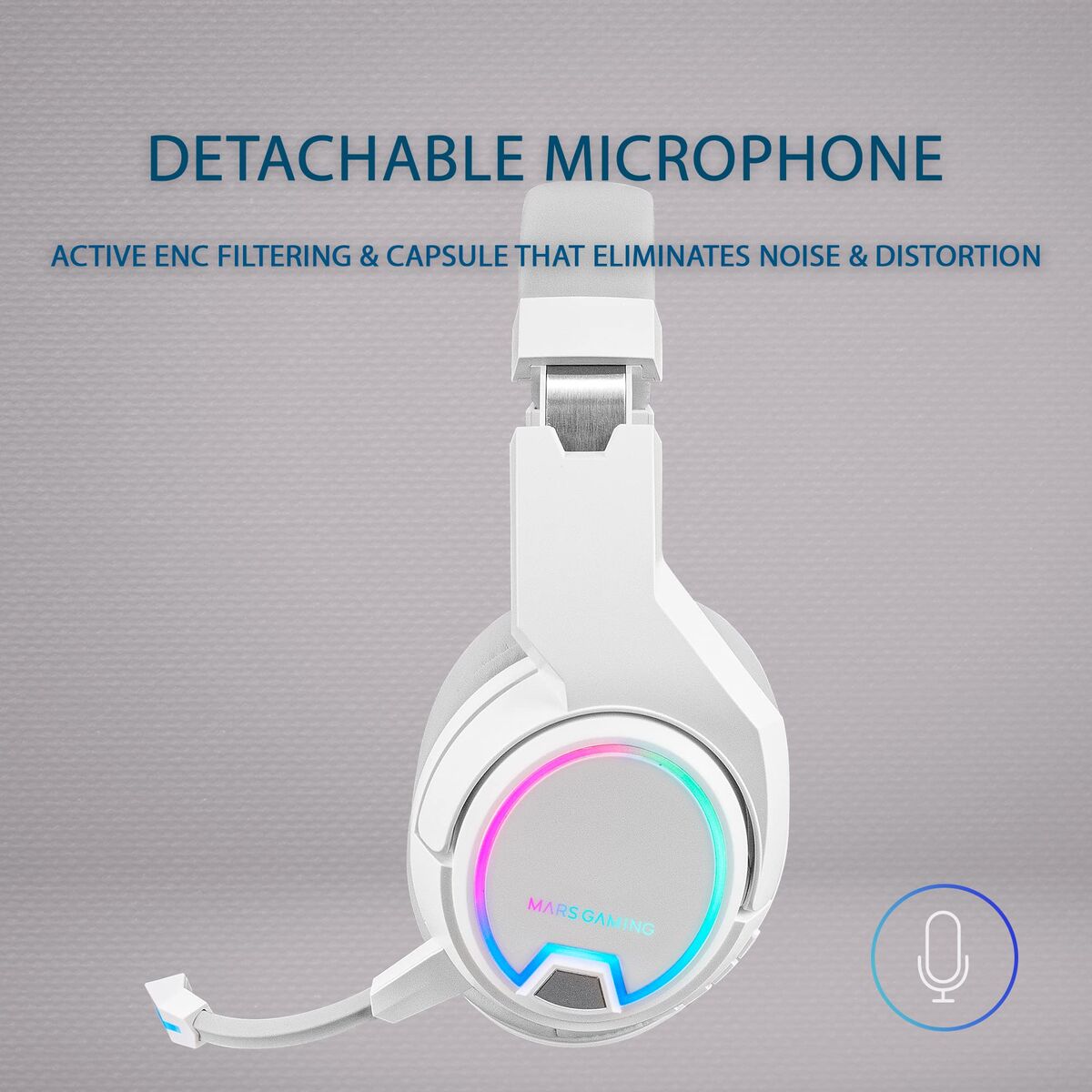 Bild von Headphones with Microphone Mars Gaming MHW-100 White