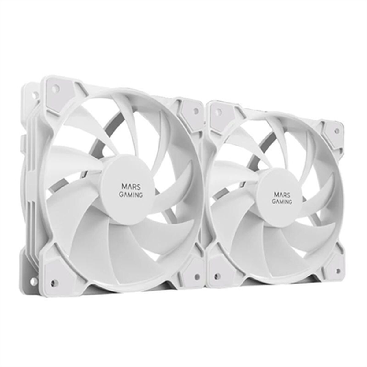 Afbeeldingen van Box Ventilator Mars Gaming MFPROX2W White 2 Units Ø 12 cm