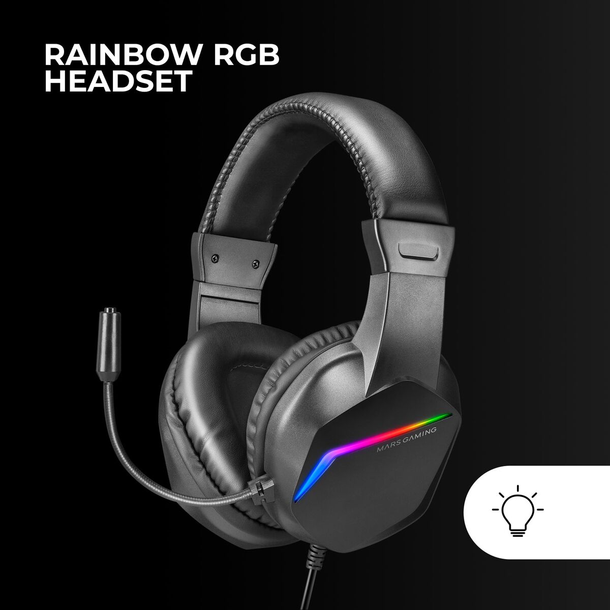 Bild von Keyboard and Mouse Mars Gaming MCPRGB3ES Black Multicolour Spanish Qwerty (4 Units)