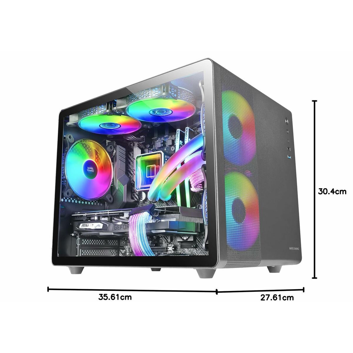 Picture of ATX Semi-tower Box Mars Gaming MC400 White Black
