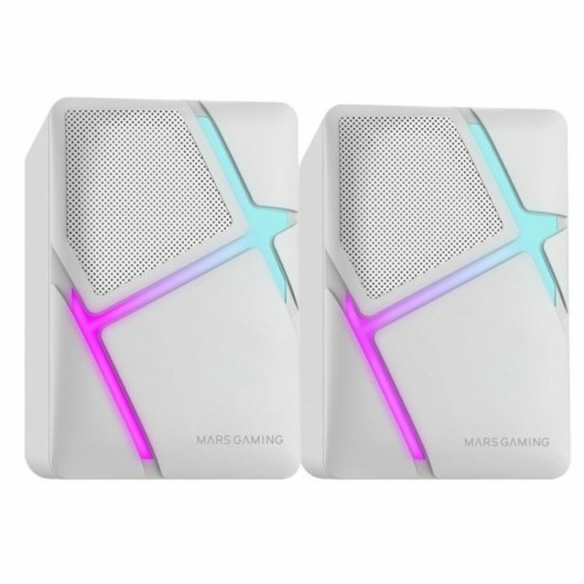 Dankzij de draagbare Bluetooth®-luidsprekers Mars Gaming MSHW Wit Zwart 4 W