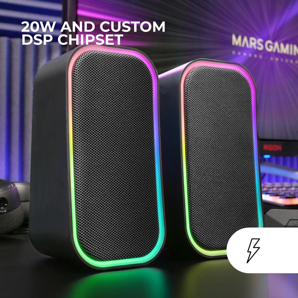 Bild von PC Speakers Mars Gaming MSOM Black 20 W