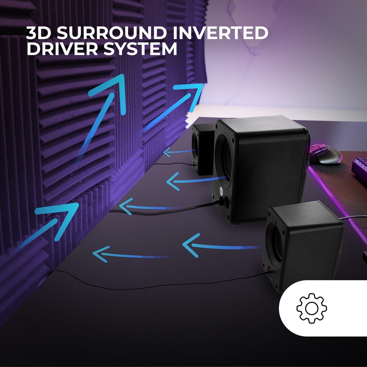 Bild von PC Speakers Mars Gaming MSH21W White 4 W