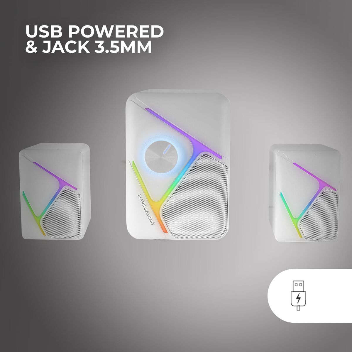Bild von PC Speakers Mars Gaming MSH21W White 4 W