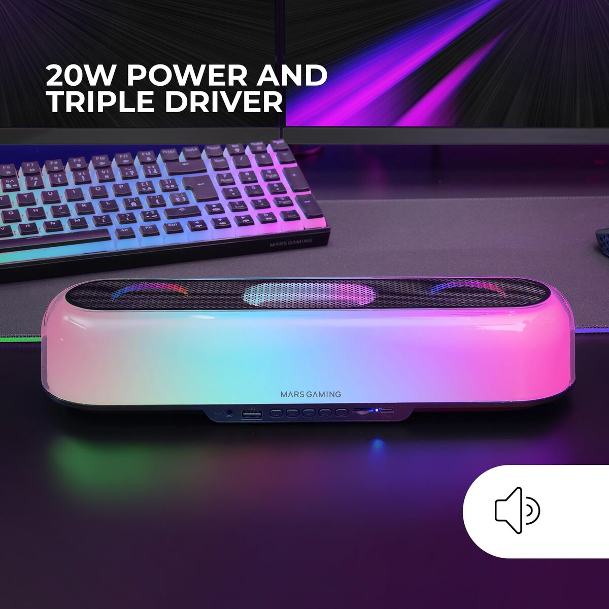 Bild von PC Speakers Mars Gaming MSBORB Black 20 W 4 W