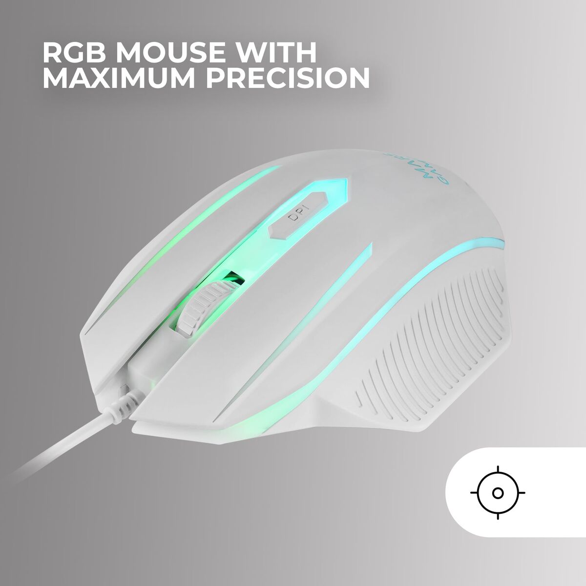 Obrazek Keyboard Mars Gaming MCP124WES White Multicolour Spanish Qwerty (3 Units)