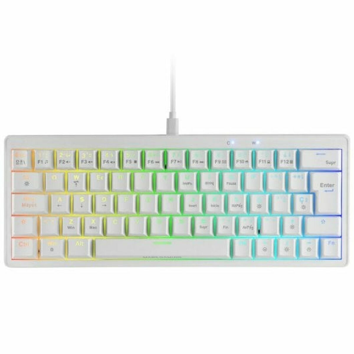 Bild von Gaming Keyboard Mars Gaming MKMINIPROWBES White Spanish Qwerty