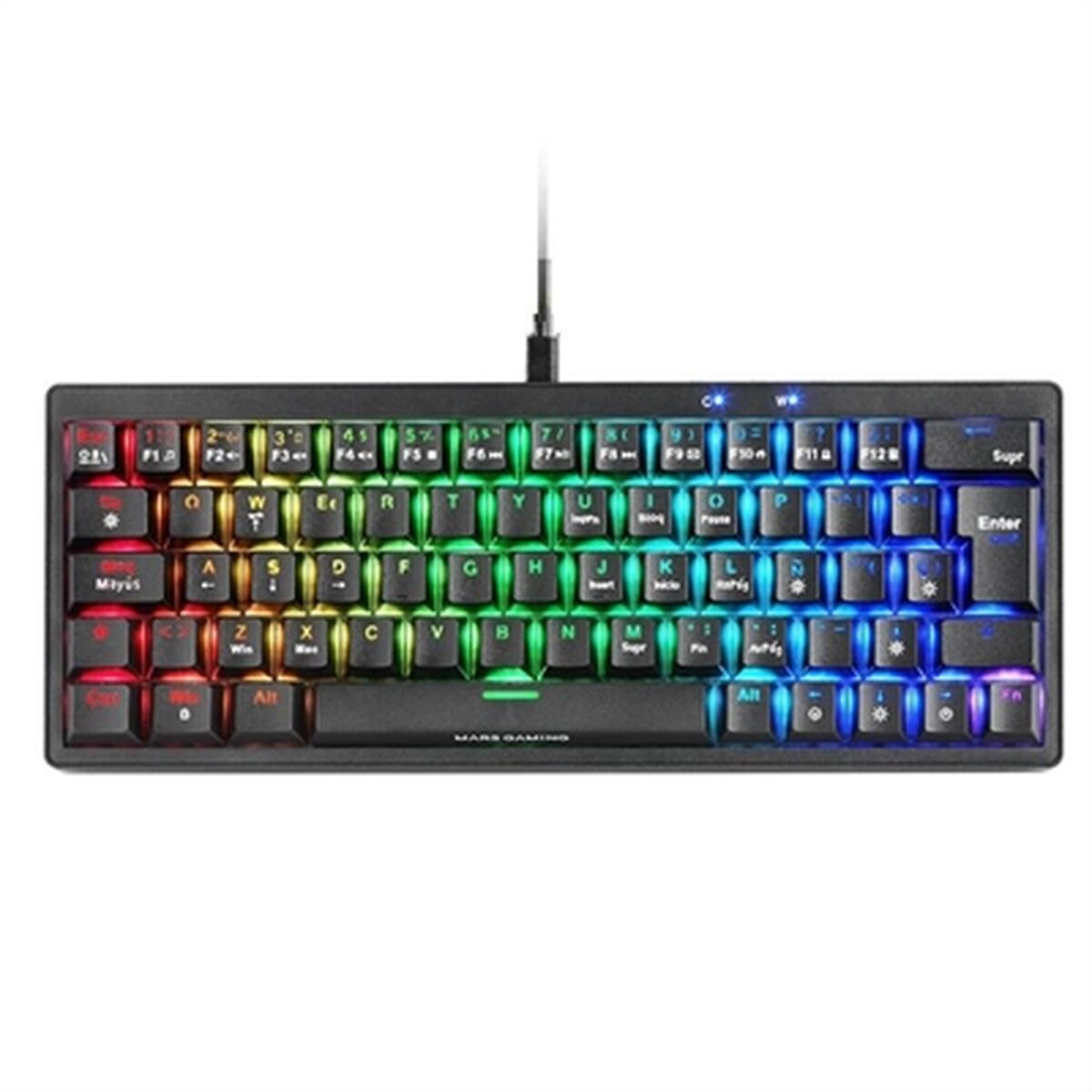 Image de Gaming Keyboard Mars Gaming MKMINIPROYES Qwerty US Black