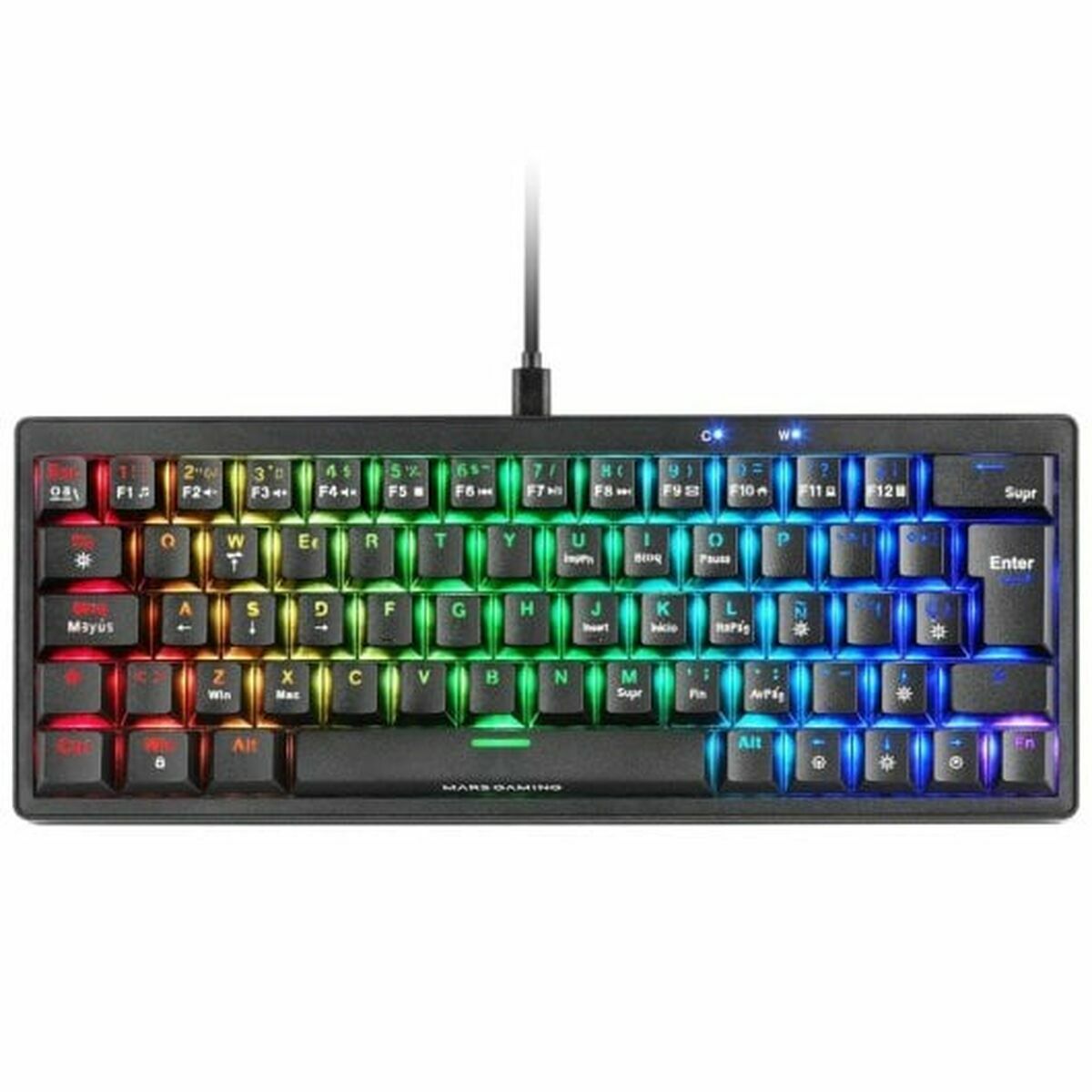 Image de Gaming Keyboard Mars Gaming MKMINIPROYES Qwerty US Black