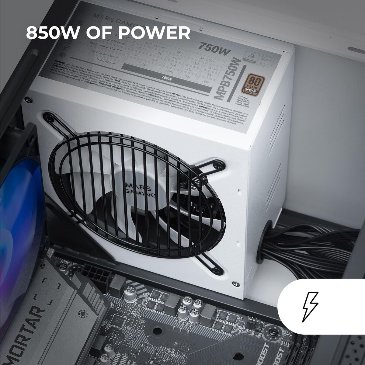 Bild von Power supply Mars Gaming MPIII850W 850 W 6 W 200 W