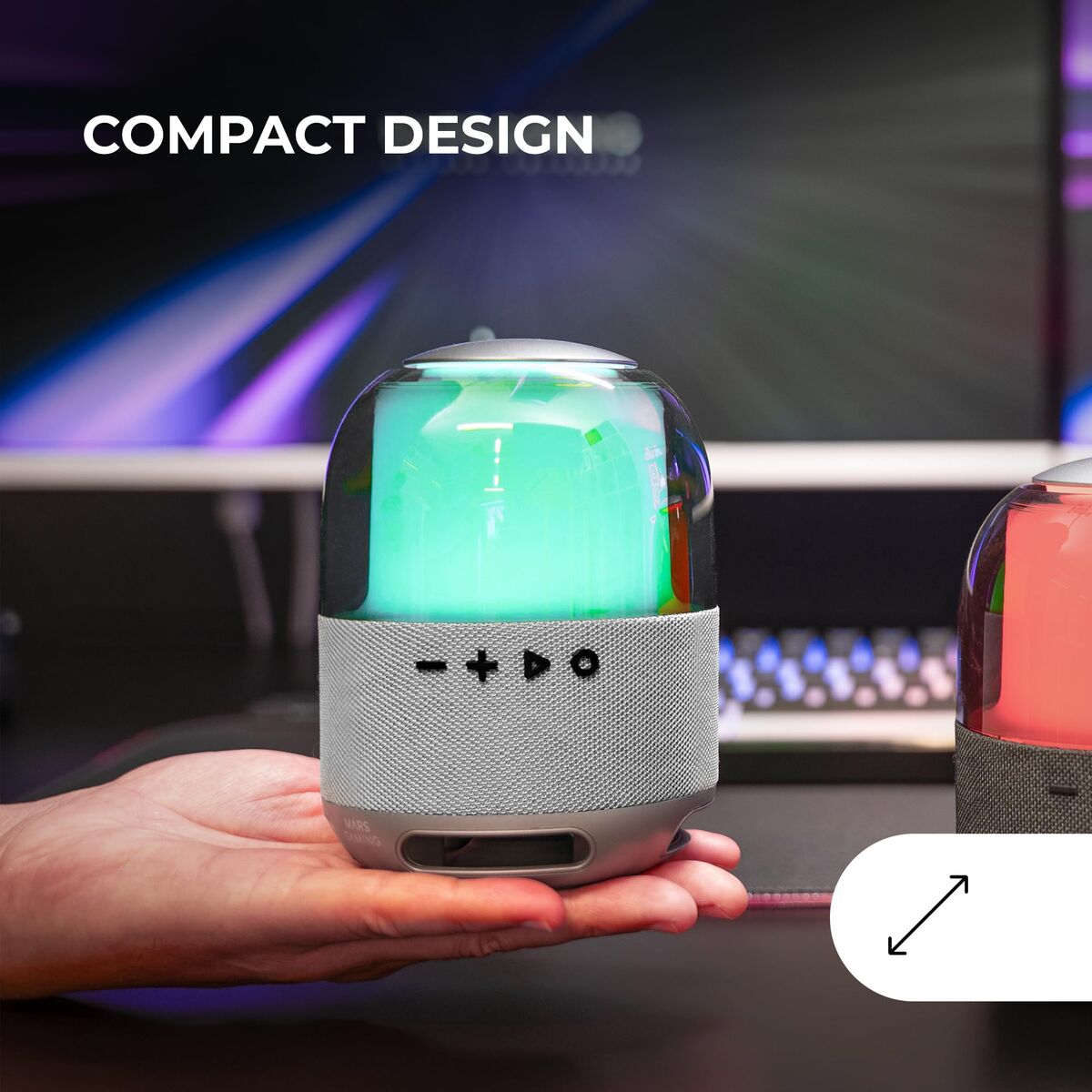 Portable Bluetooth Speakers Mars Gaming MSFLOWW Silver 15 W 4 W