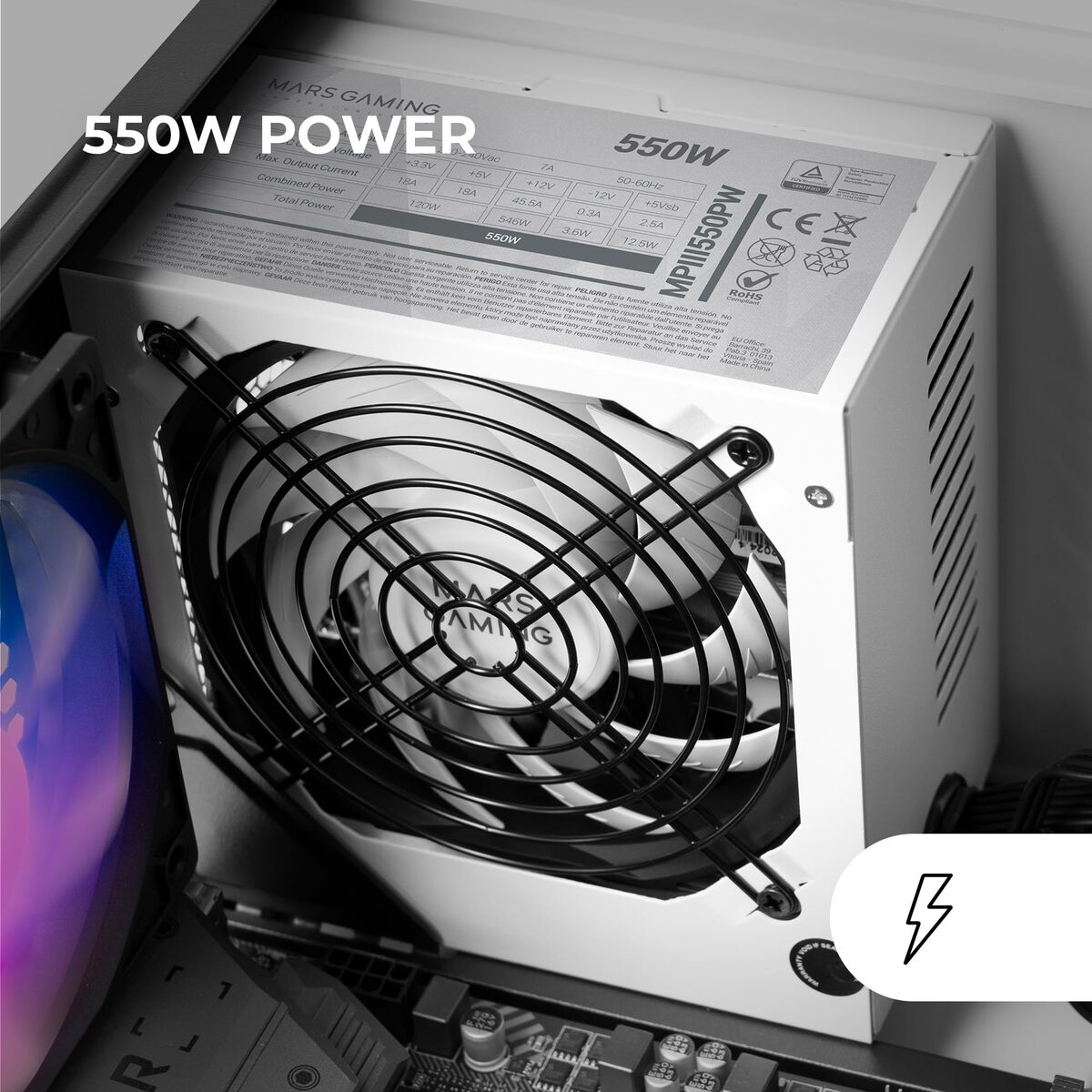 Obrazek Power supply Mars Gaming MPIII550PW