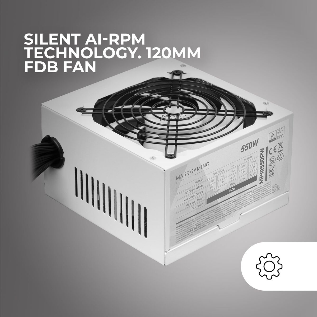 Obrazek Power supply Mars Gaming MPIII550PW