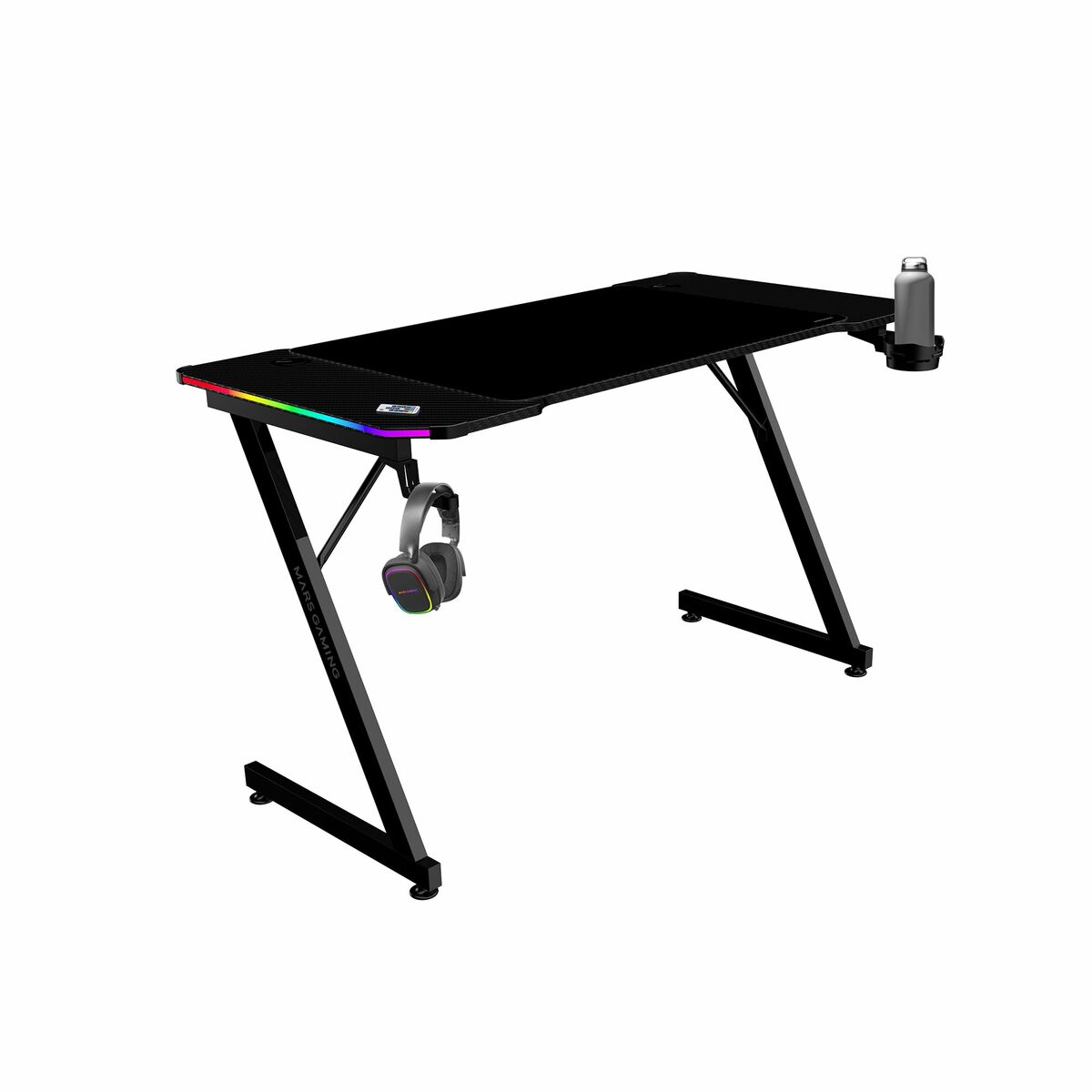 Afbeeldingen van Desk Gaming Mars Gaming ESCRITORIO ERGO RGB Black 120 x 60 cm