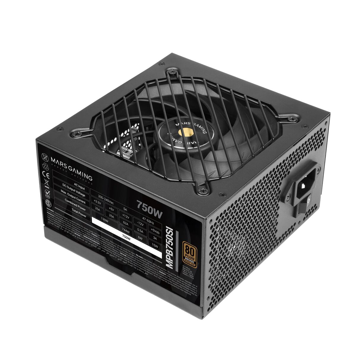 Bild von Power supply Mars Gaming TACMARS-MPB750SI 750 W 6 W 130 W 80 Plus Bronze