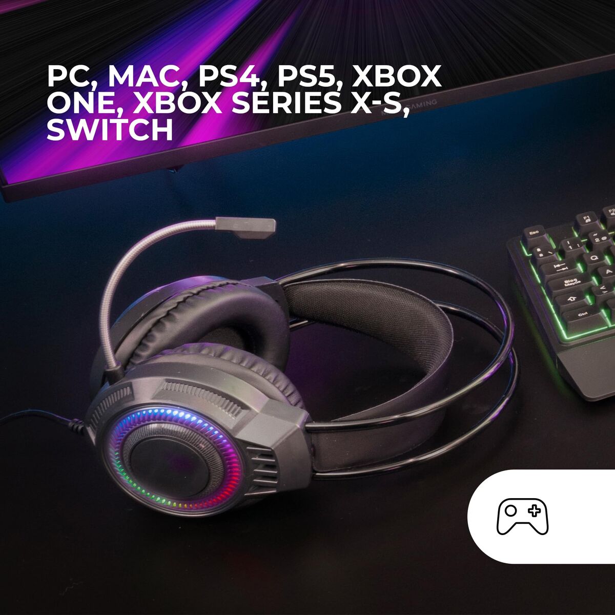 Microphone Mars Gaming MH124 Black Multicolour