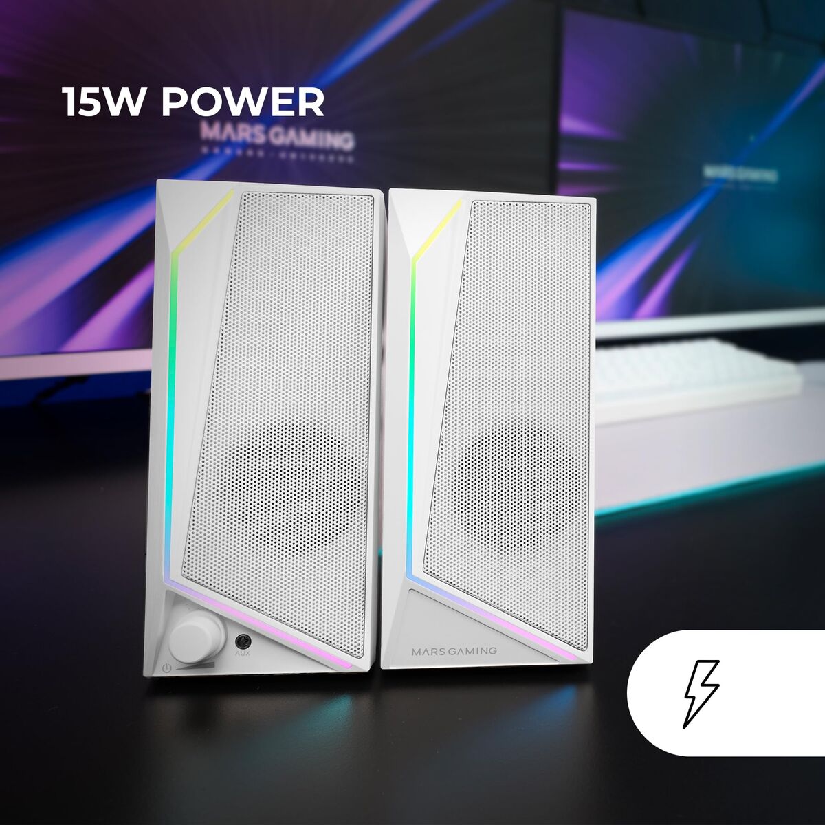 Bild von PC Speakers Mars Gaming MS72W White 15 W 4 W