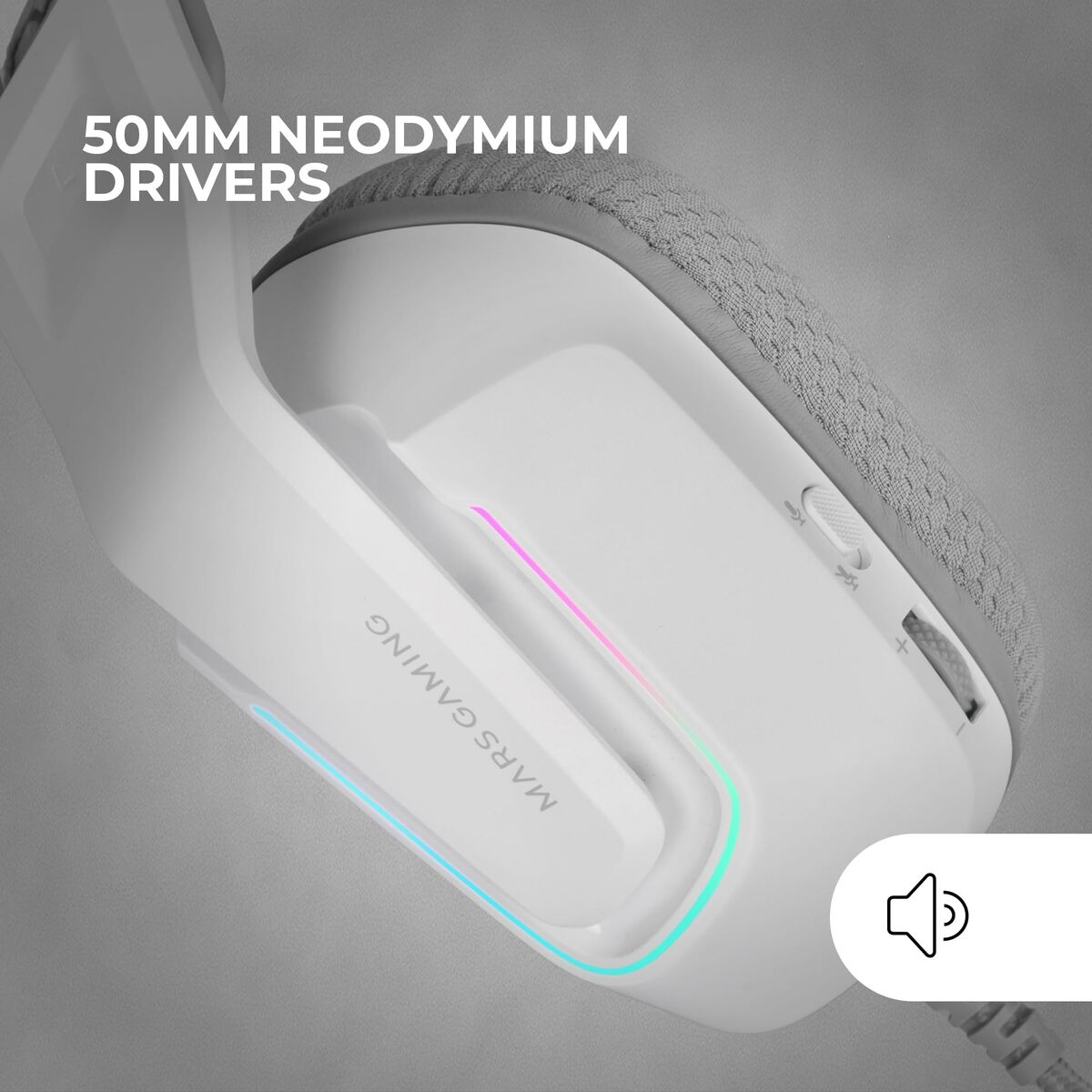 Bild von Gaming Headset with Microphone Mars Gaming MH-Strike White Multicolour