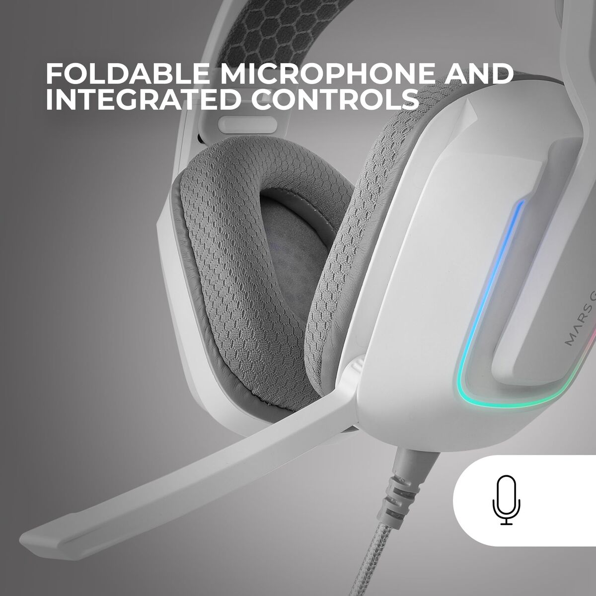 Bild von Gaming Headset with Microphone Mars Gaming MH-Strike White Multicolour