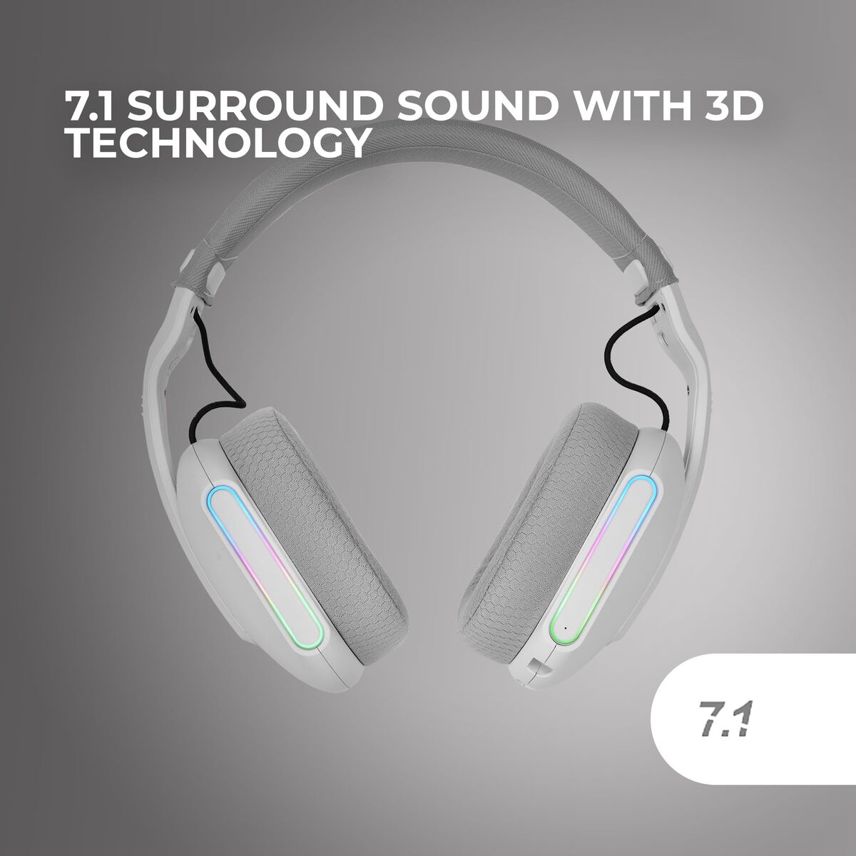 Headphones Mars Gaming MHWPROW White Multicolour