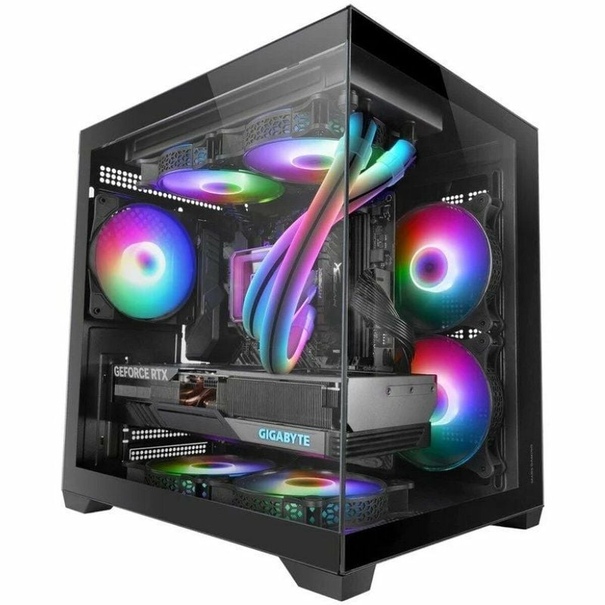 Afbeeldingen van ATX Mini-tower Box Case Mars Gaming MCVIEW2 Black