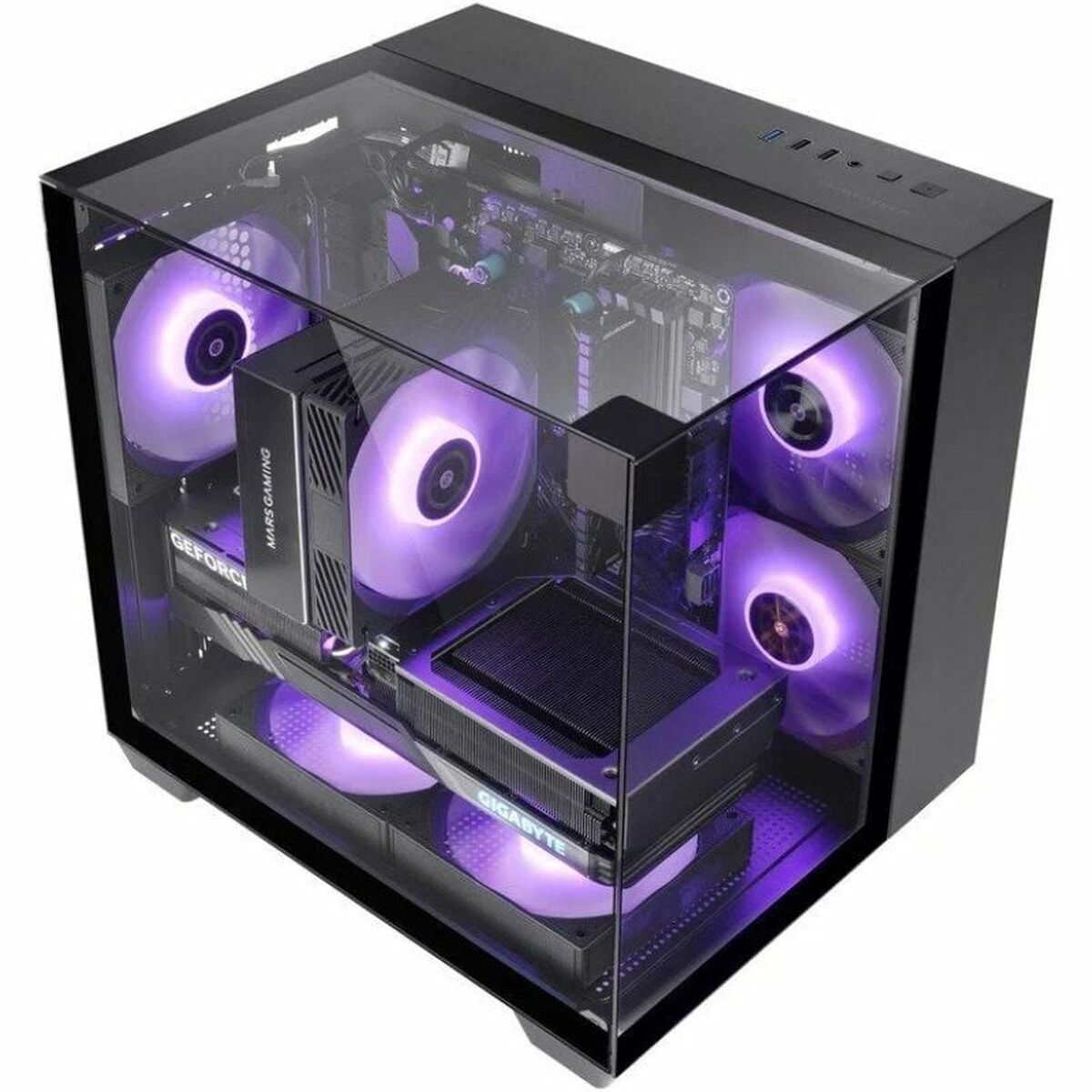 Afbeeldingen van ATX Semi-tower Box Mars Gaming MCVISIONM Black