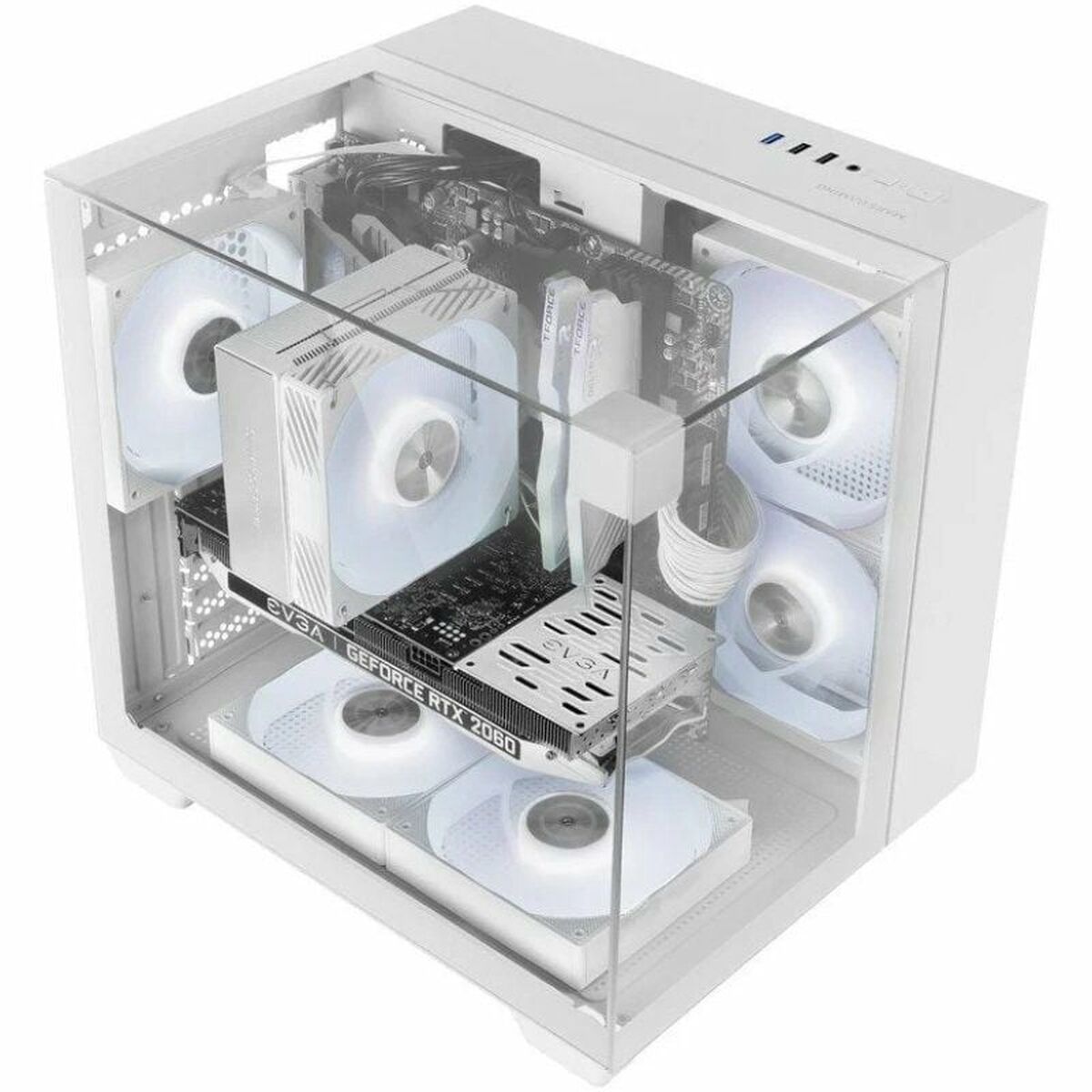 Afbeeldingen van ATX Semi-tower Box Mars Gaming MCVISIONMW White