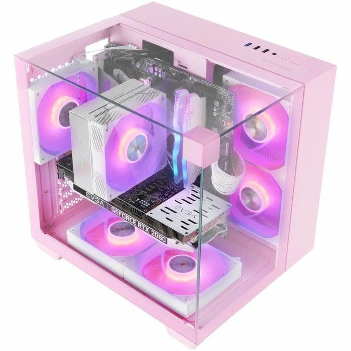Afbeeldingen van ATX Semi-tower Box Mars Gaming MCVISIONMP Pink