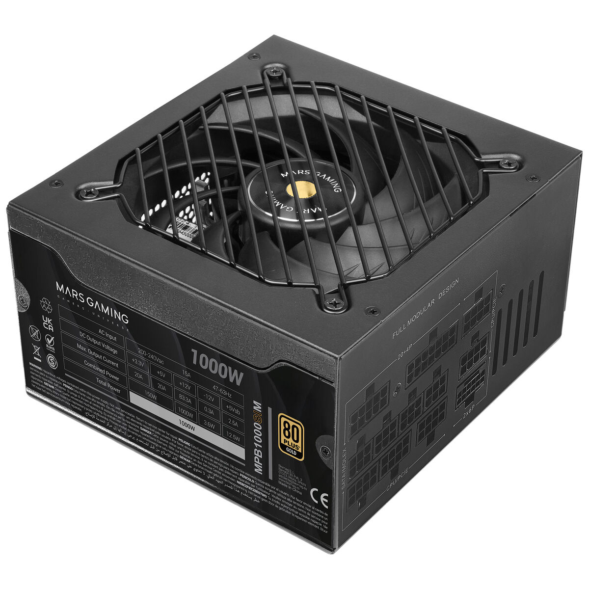 Afbeeldingen van Power supply Mars Gaming MPB1000SIM ATX 1000 W 80 Plus Gold