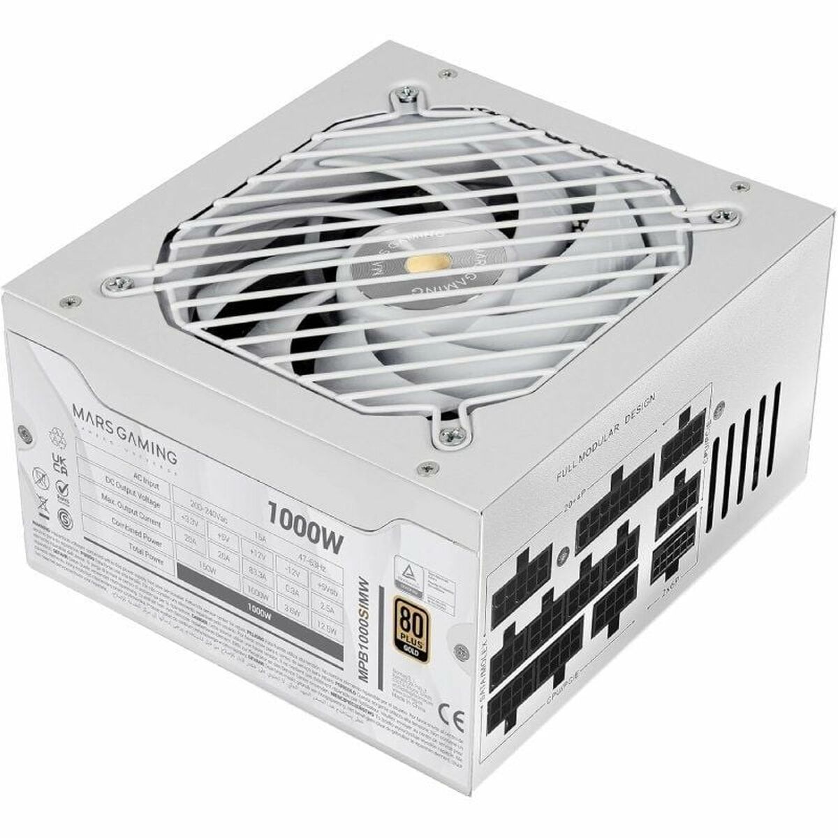 Bloc dAlimentation Mars Gaming MPB1000SIMW ATX 1000 W 80 Plus Gold