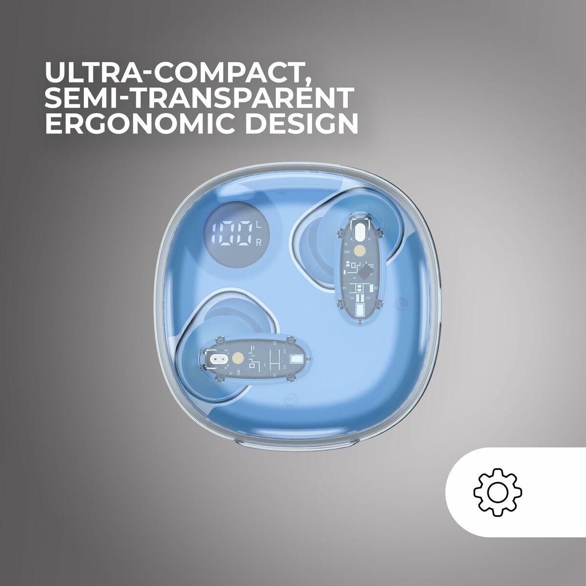 Bild von Wireless Earphones with Charging Case Mars Gaming MHIB2BL Blue