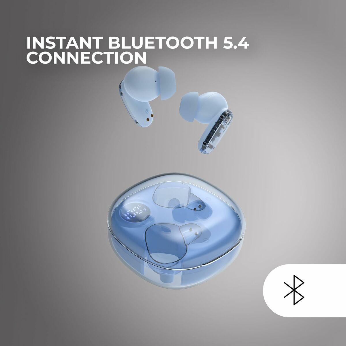 Wireless Earphones with Charging Case Mars Gaming MHIB2BL Blue