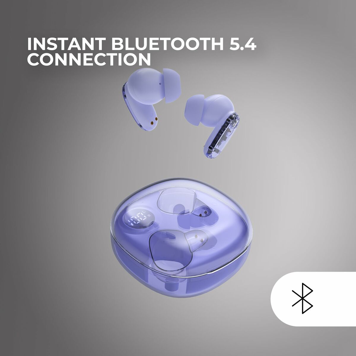 Wireless Earphones with Charging Case Mars Gaming MHIB2PP Purple