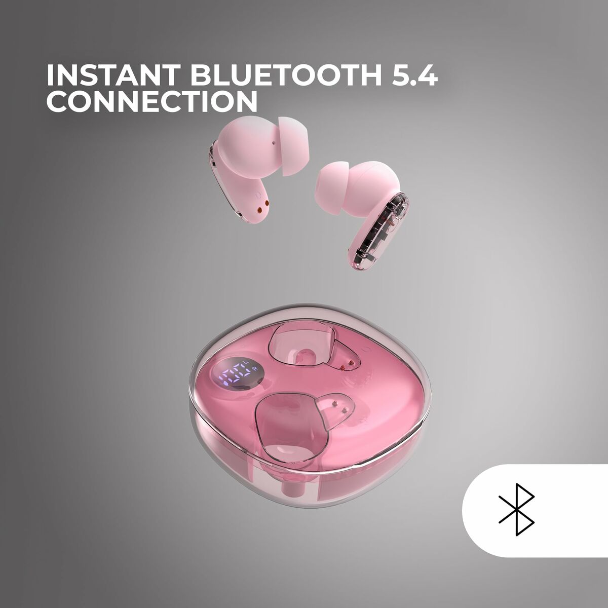 Wireless Earphones with Charging Case Mars Gaming MHIB2P Pink