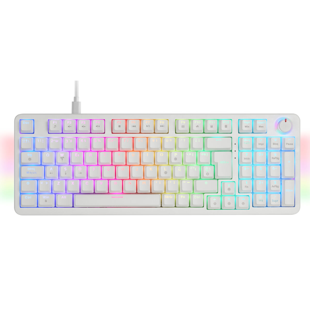 Bild von Gaming Keyboard Mars Gaming MKPROWYES White Spanish Qwerty