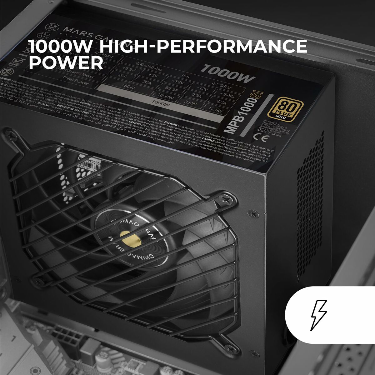 Afbeeldingen van Power supply Mars Gaming MPB1000SI ATX 1000 W 80 Plus Gold
