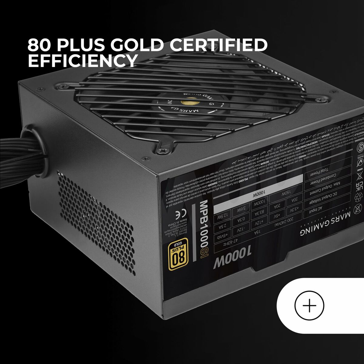 Afbeeldingen van Power supply Mars Gaming MPB1000SI ATX 1000 W 80 Plus Gold
