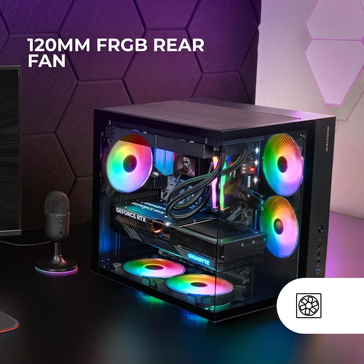 Bild von ATX Semi-tower Box Mars Gaming MCVONE Black