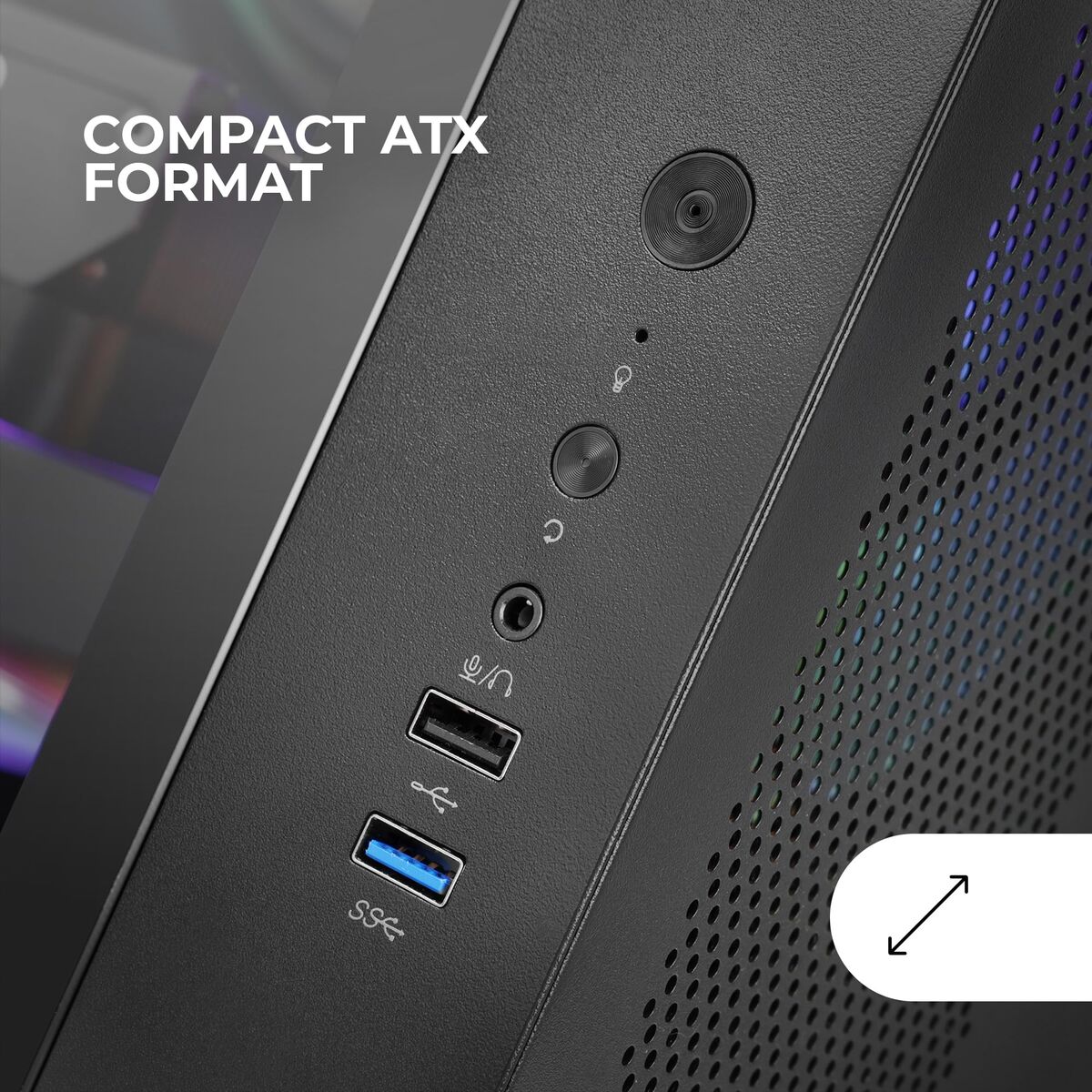 Bild von ATX Semi-tower Box Mars Gaming MCVONE Black