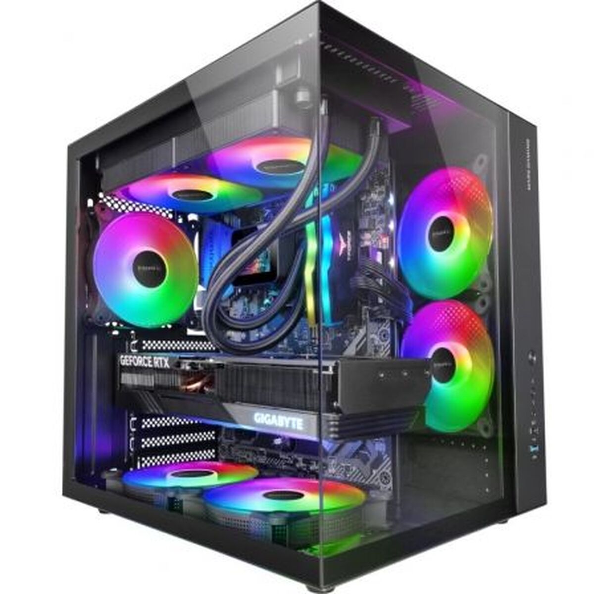 Afbeeldingen van ATX Semi-tower Box Mars Gaming MCVONE Black