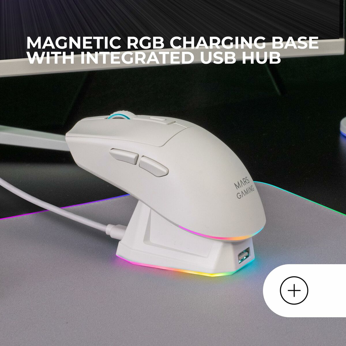 Kép Gaming Mouse Mars Gaming MMT3W White