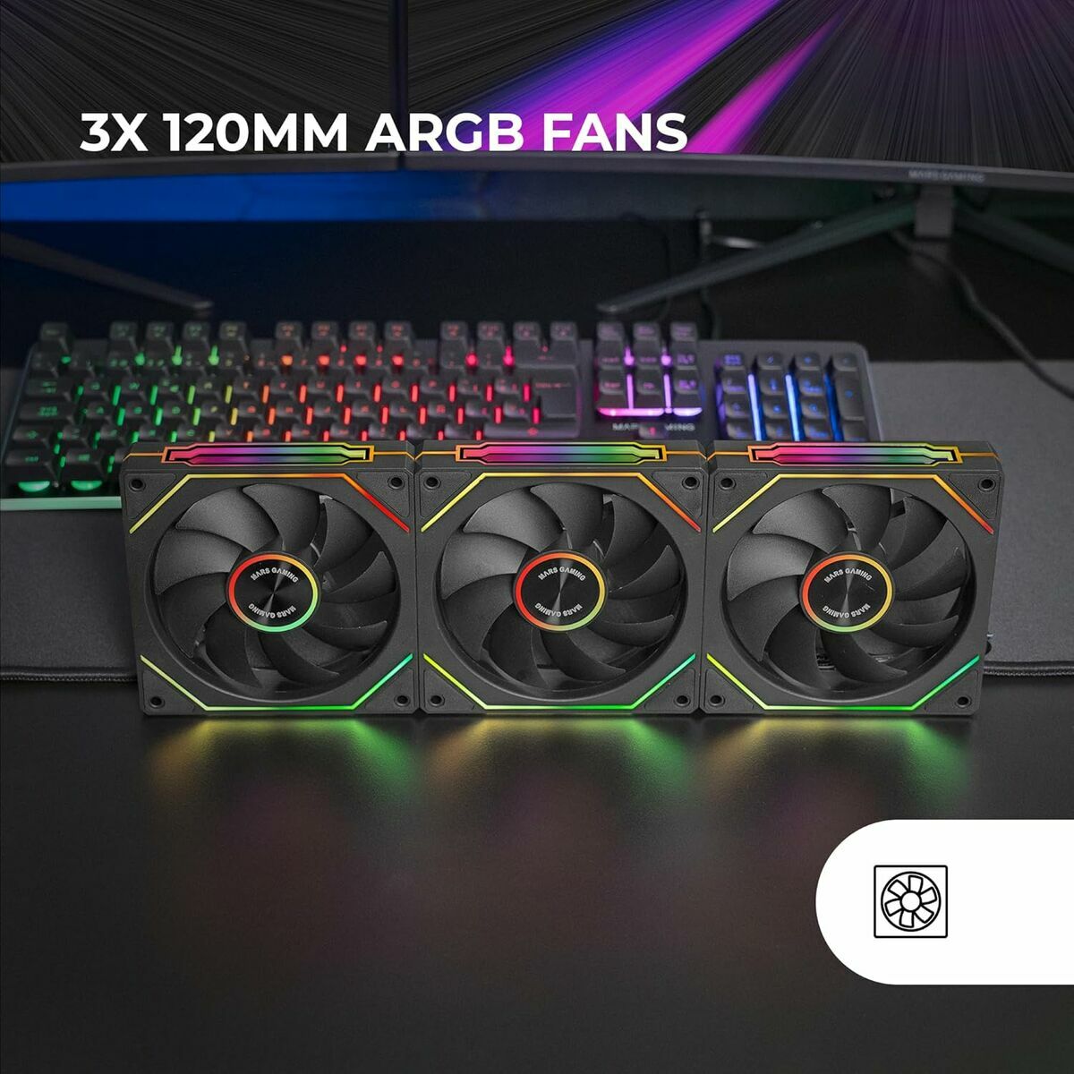 Afbeeldingen van Box Ventilator Mars Gaming MF-LINKFINITYKIT2 Ø 12 cm