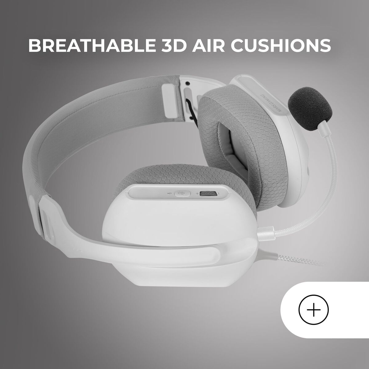 Bild von Headphones with Microphone Mars Gaming MHPROW White